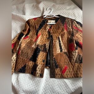 Vintage KROSHETTA Genuine Leather Patchwork Jacket